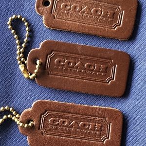 3 Coach fob / tag / label